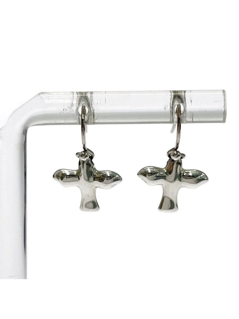 Tiffany & Co Silver Bird Cross Earrings
